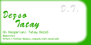 dezso tatay business card